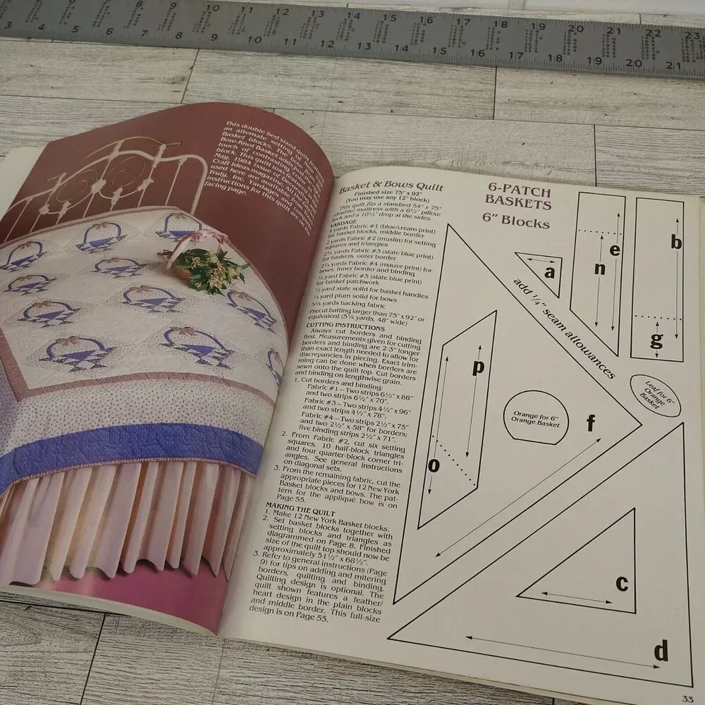 Classic Basket Quilting Patterns - Porter & Fons -‎ 1984 Sewing Craft Book